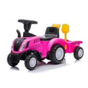 Paspirtukas traktoriukas New Holland (Pink)